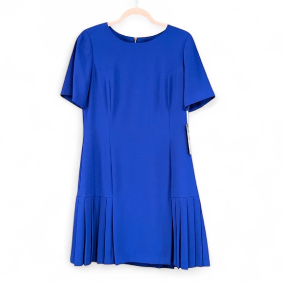 Tahari Arthur S. Levine Women’s Royal Blue Short Sleeve Dress Size 10 NEW/NWT - Picture 1 of 6
